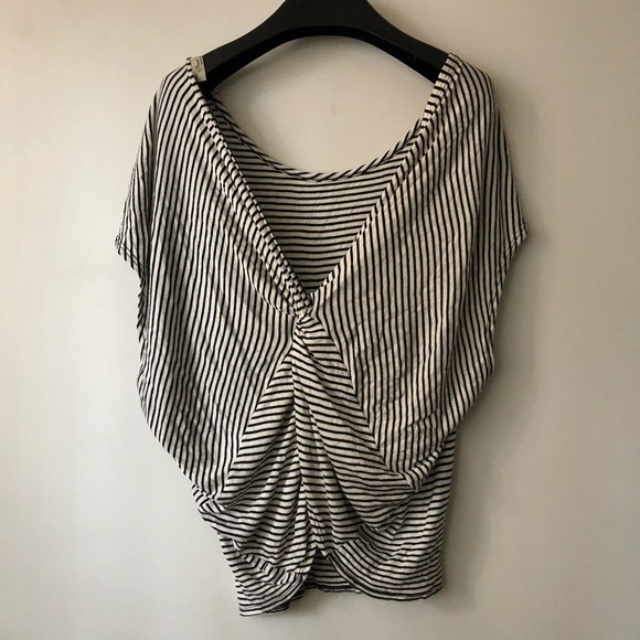 Final Touch Striped T w/ Knot and low back - Picture 2 of 5